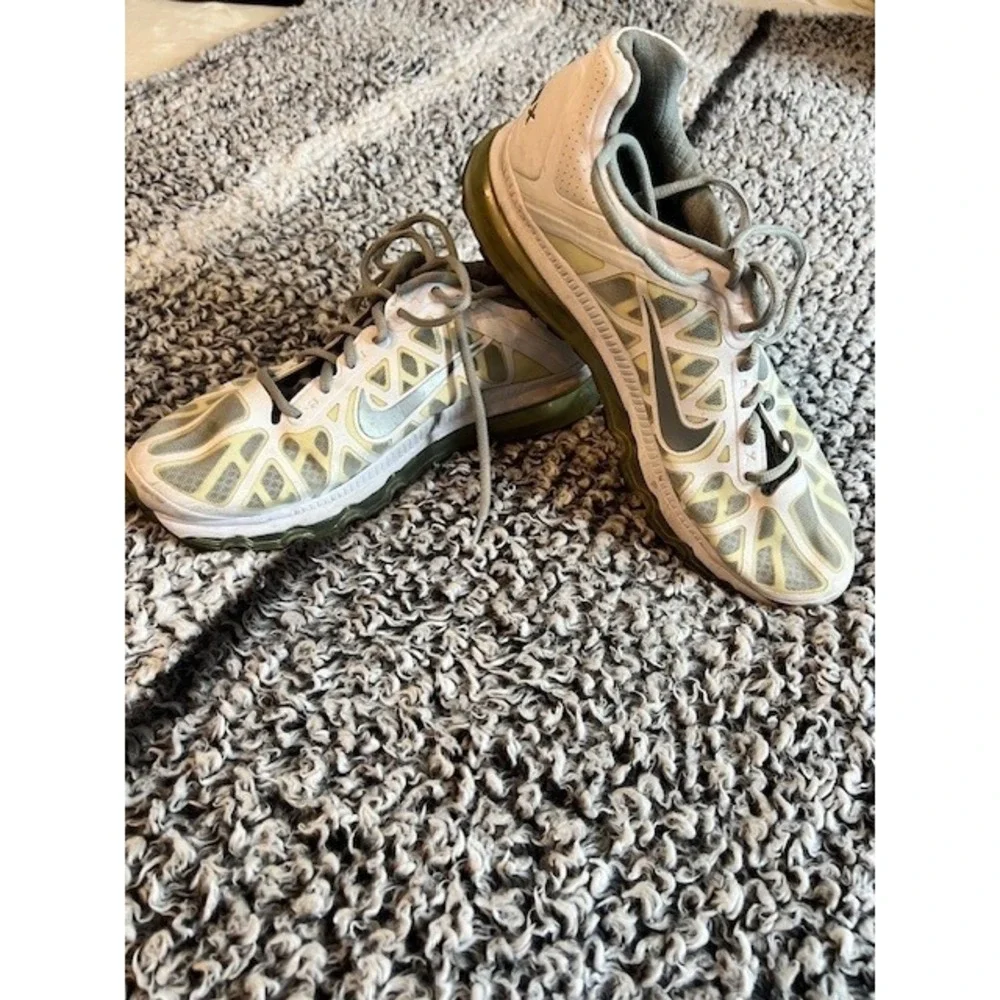 NIKE Air Max 2014 Men Sneakers Shoes White Silver/Gold Size‎ 10 429889 101